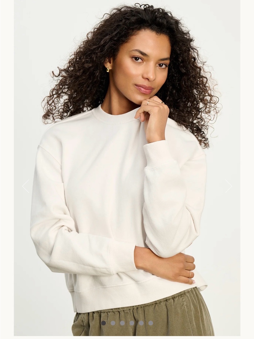 Velvet by Graham and Spencer - Ynez Sweatshirt Top in Beach/Cream - size S - NWT